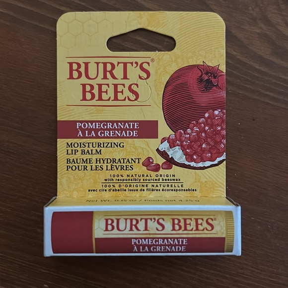 🎁 Free W/Purchase NWOT Burt’s Bees Pomegranate Lip Balm - Picture 5 of 6